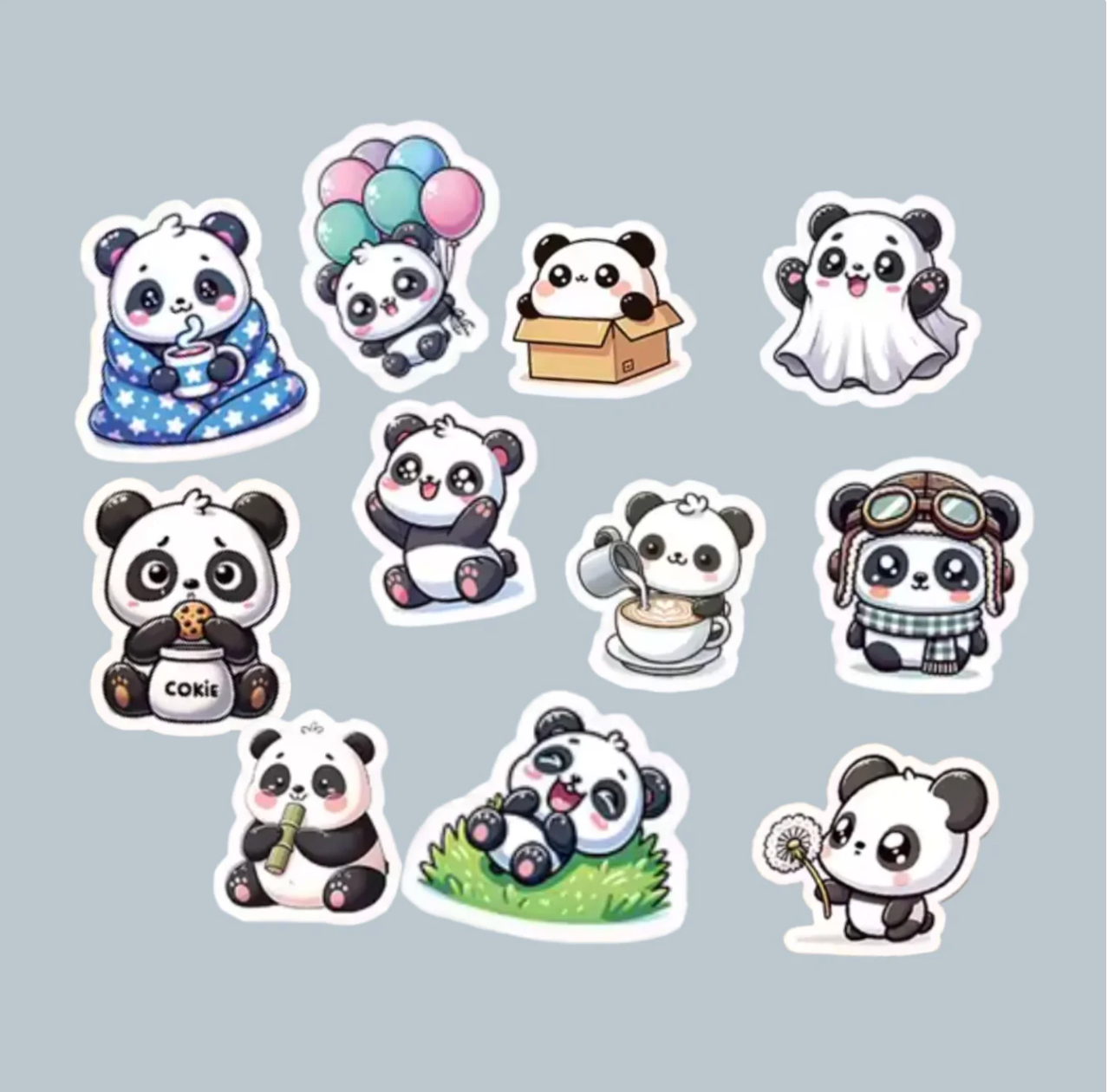Set de Stickers “Pookie” el Panda – Edición Limitada